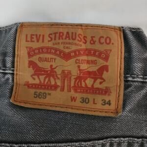 Levis Mens washed Grey Jeans 569 W 30 L 34